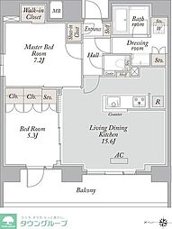 ラクラス浅草 2LDKの間取図画像