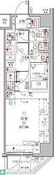 CREVISTA綾瀬2 1Kの間取図画像