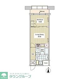 パトリス神保町 1LDKの間取図画像