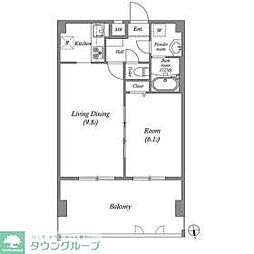 ペアパレス六町環七北通り 1LDKの間取図画像