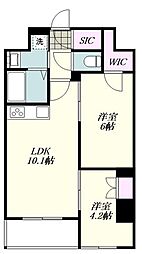 ロイジェント戸越銀座 2LDKの間取図画像