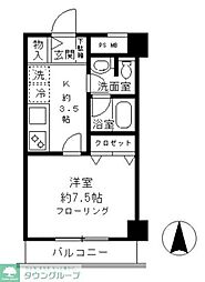 パディ初台 1Kの間取図画像
