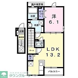 OKUSAWA COURT 1LDKの間取図画像