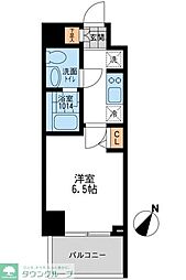 CASSIA押上 1Kの間取図画像