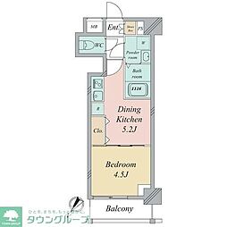グランカーサ曳舟 1DKの間取図画像