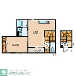 メゾンラフィネ 1LDKの間取図画像