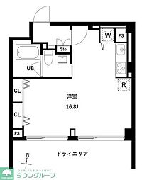 JMF-Residence世田谷三宿 ワンルームの間取図画像