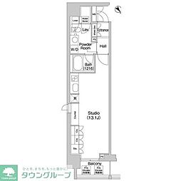 コンフォリア北参道 ワンルームの間取図画像