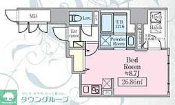 アビタシオン・創 ワンルームの間取図画像