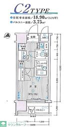 ヴェルト目黒西 1Kの間取図画像