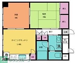 ローズハイツ猿江恩賜公園 2DKの間取図画像