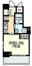 門前仲町レジデンス弐番館 1Kの間取図画像