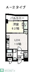 ラポール西大島ウェスト 1LDKの間取図画像