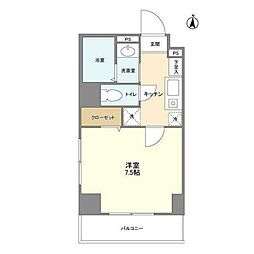 クオーレプロバンス本所 1Kの間取図画像