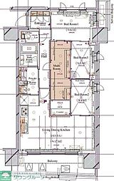 ブランシエスタ浅草蔵前 3LDKの間取図画像