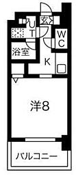 グランパセオ門前仲町2 1Kの間取図画像