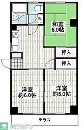 第2マルカツハイム 3DKの間取図画像