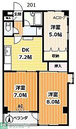 ルミエール湘南台 3DKの間取図画像
