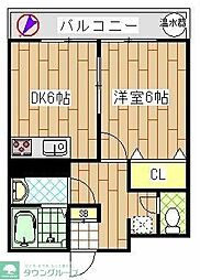 YSフラッツ 1DKの間取図画像