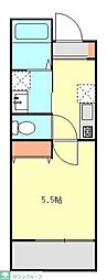 ルミナスコート 1Kの間取図画像