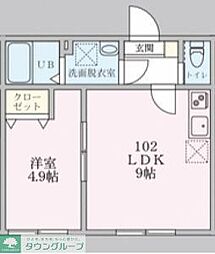 エレジオ横浜 1LDKの間取図画像