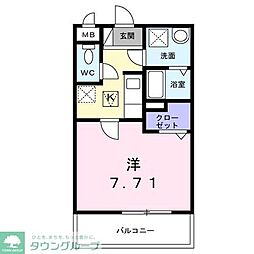 さくらテラス 1Kの間取図画像