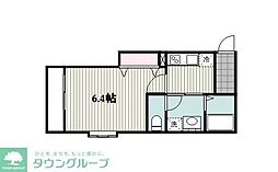 湘南ハイム 1Kの間取図画像