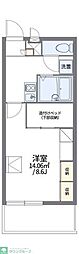 レオパレスリバーサイド藤 1Kの間取図画像