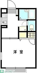 エルム篠原 1Kの間取図画像