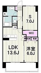 ブルーブラン新横浜 1SLDKの間取図画像