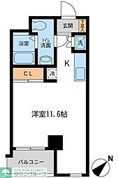 JMF-Residence新横浜 ワンルームの間取図画像