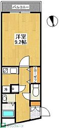 エストコート 1Kの間取図画像