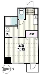 宮下ビル 1Kの間取図画像