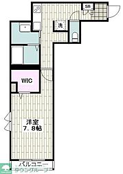シンフォニアS 1Kの間取図画像