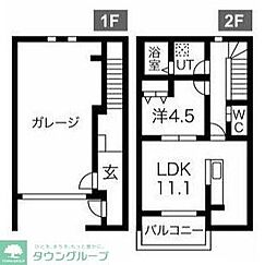 Y.K Garage湘南大和 1LDKの間取図画像