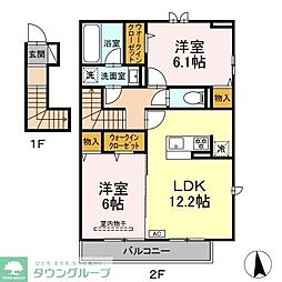 RUF 2LDKの間取図画像