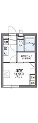 レオパレスリルト和田町 1Kの間取図画像