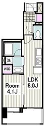 グローベルザ・ソニア横浜 1LDKの間取図画像
