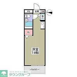 ジョイフル大和南 ワンルームの間取図画像