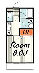小雀レジデンス 1Kの間取図画像