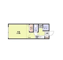 マークランド天王町 ワンルームの間取図画像