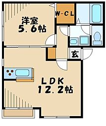 STサンモール 1LDKの間取図画像