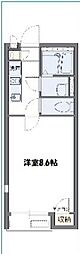 レオネクスト百合2 1Kの間取図画像