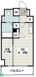 エストレージュ横浜鶴ヶ峰 1DKの間取図画像