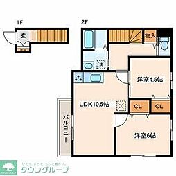 仮称 大和市福田 計画 2LDKの間取図画像
