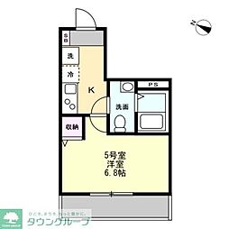 ベイルクス湘南台 1Kの間取図画像