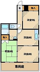 ソレイユ西鶴間2 3DKの間取図画像