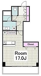 OceanTower ワンルームの間取図画像