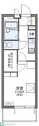 レオパレス前里 1Kの間取図画像