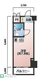 ポートハイム宮元町第一 ワンルームの間取図画像